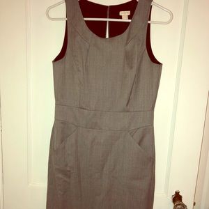 J. Crew Sleeveless Resume Dress Grey